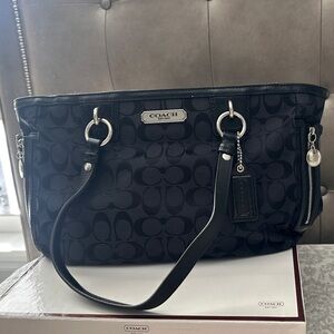 Coach Black Signature Shoulder Bag